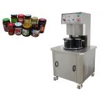 Полуавтоматска машина за покривање стаклени тегли со вакуум за затворање на метални капачиња