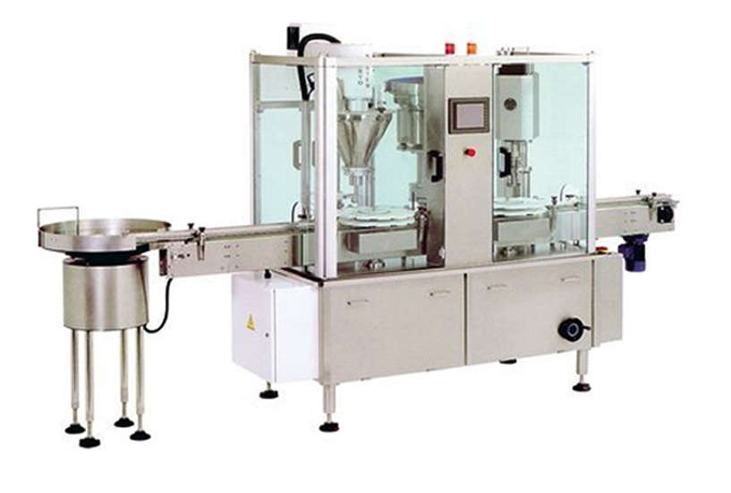 automatic bottled powder filling capping equipment тркалезни шишиња unscrambler за полнење шишиња за покривање машини Лин