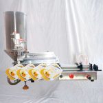 Полуавтоматска машина за полнење на кеси од претходно изработени пневматски изливници